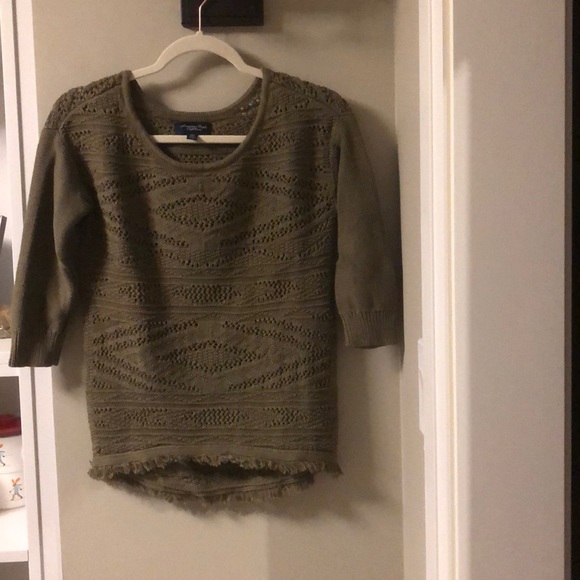 American Eagle Green Knitted Sweater - Picture 1 of 7